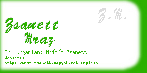 zsanett mraz business card